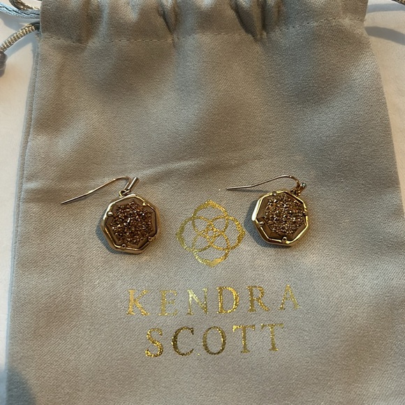 Kendra Scott Rose Gold Drusy Earrings - Picture 2 of 9